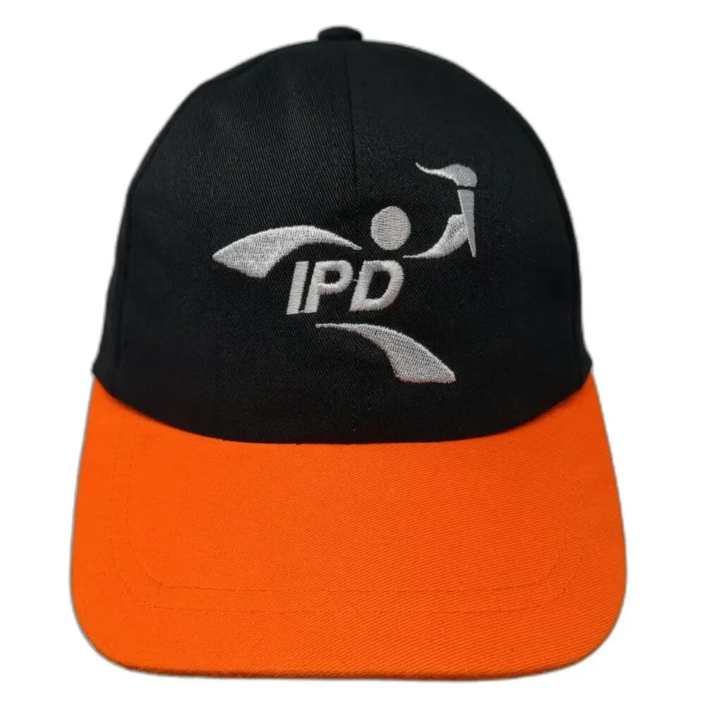 Black Orange IPD Torch Logo Baseball Cap One Size Strapback Hat Embroidered